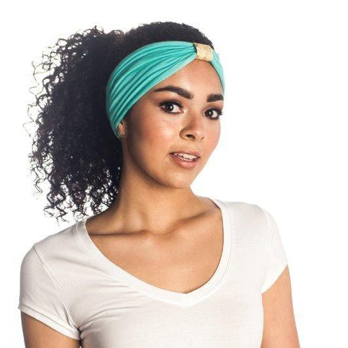 Headband - Seafoam With Gold Python Loop