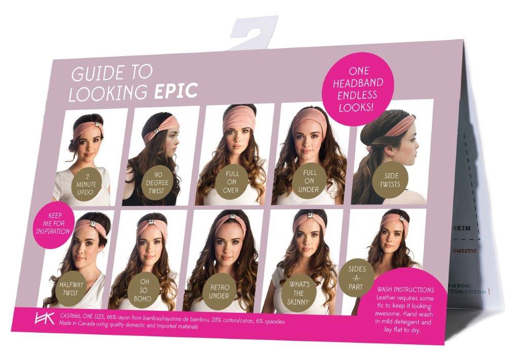 Headband - Heather Peach with White Python Loop