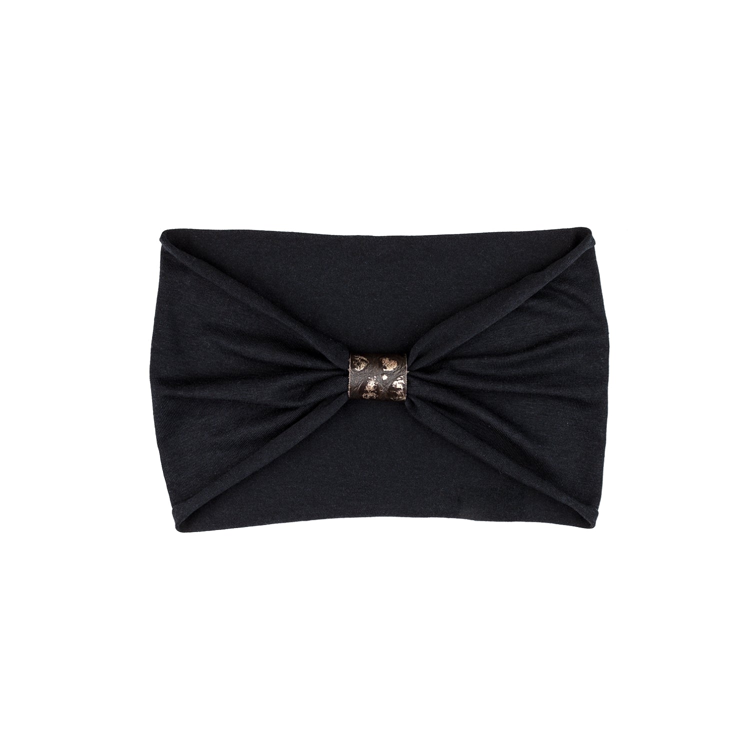 Headband - black with metallic stepping stones loop